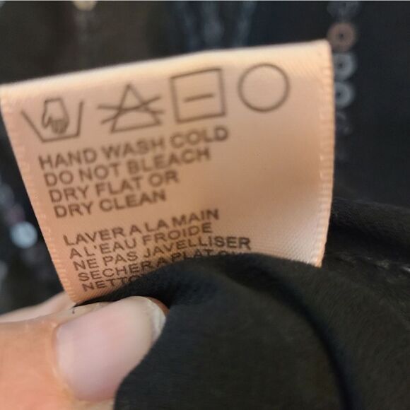 Kersh Sheer Black Sequin Sleeveless Blouse - Picture 8 of 9